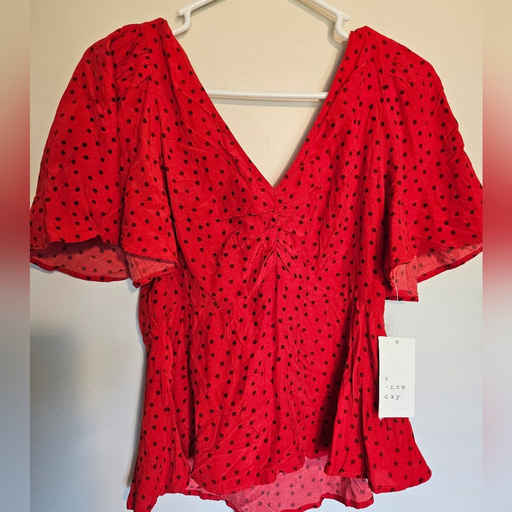 A New Day Red Blouse